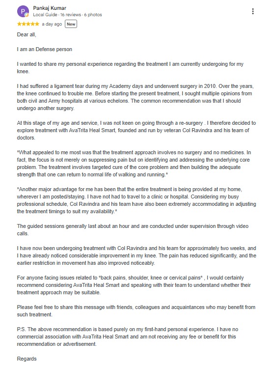 Message from Pankaj Kumar