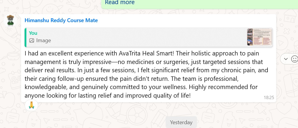 Message from Himanshu Reddy