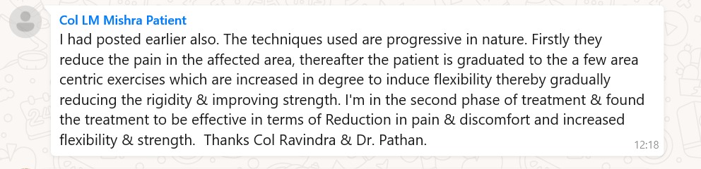Message from Col LM Mishra